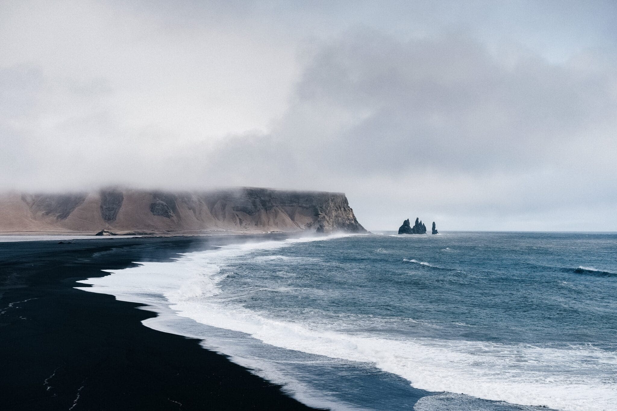 black sand beach iceland