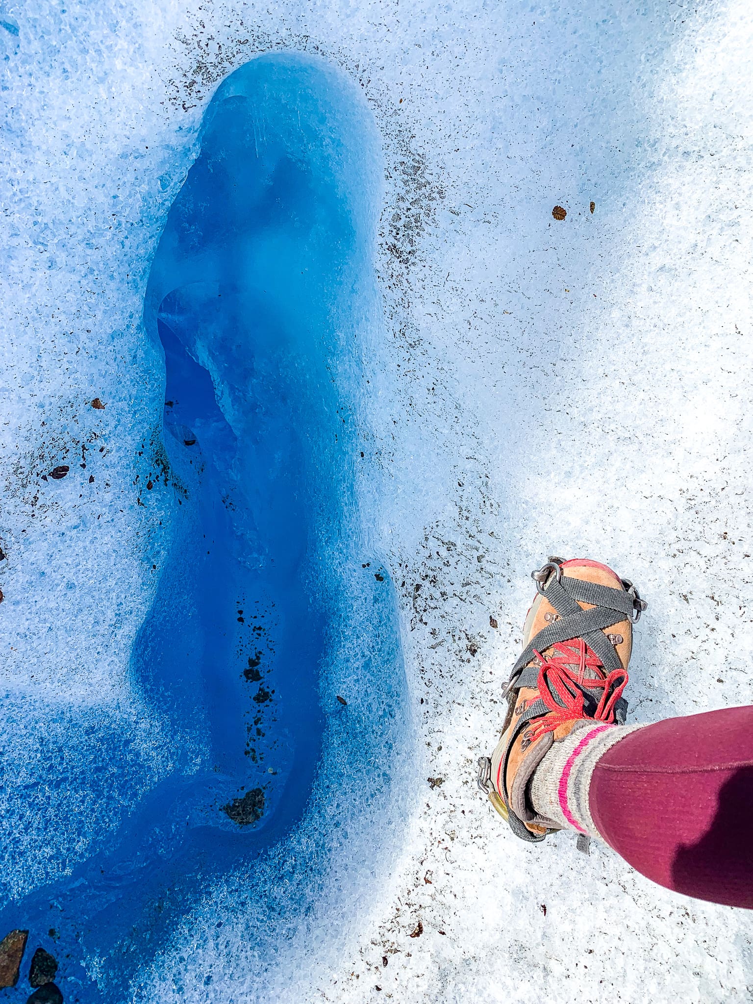 glacier ice trekking with danner boots