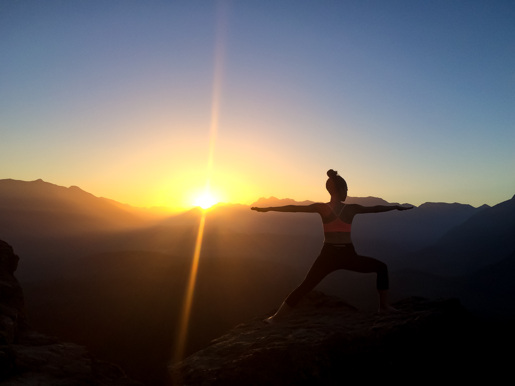 mountain yoga sunrise