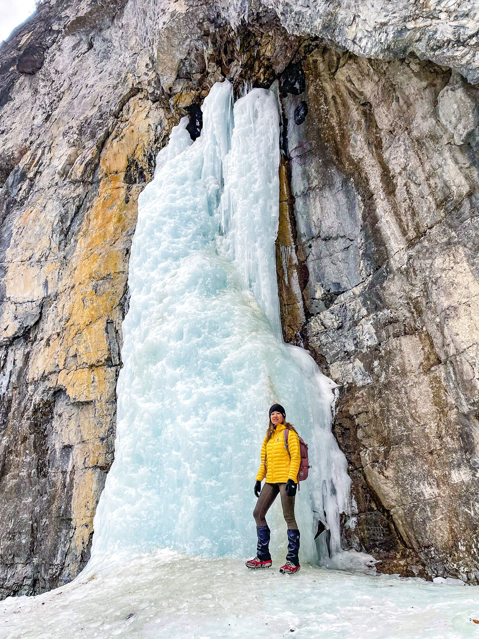 grotto canyon frozen waterfall