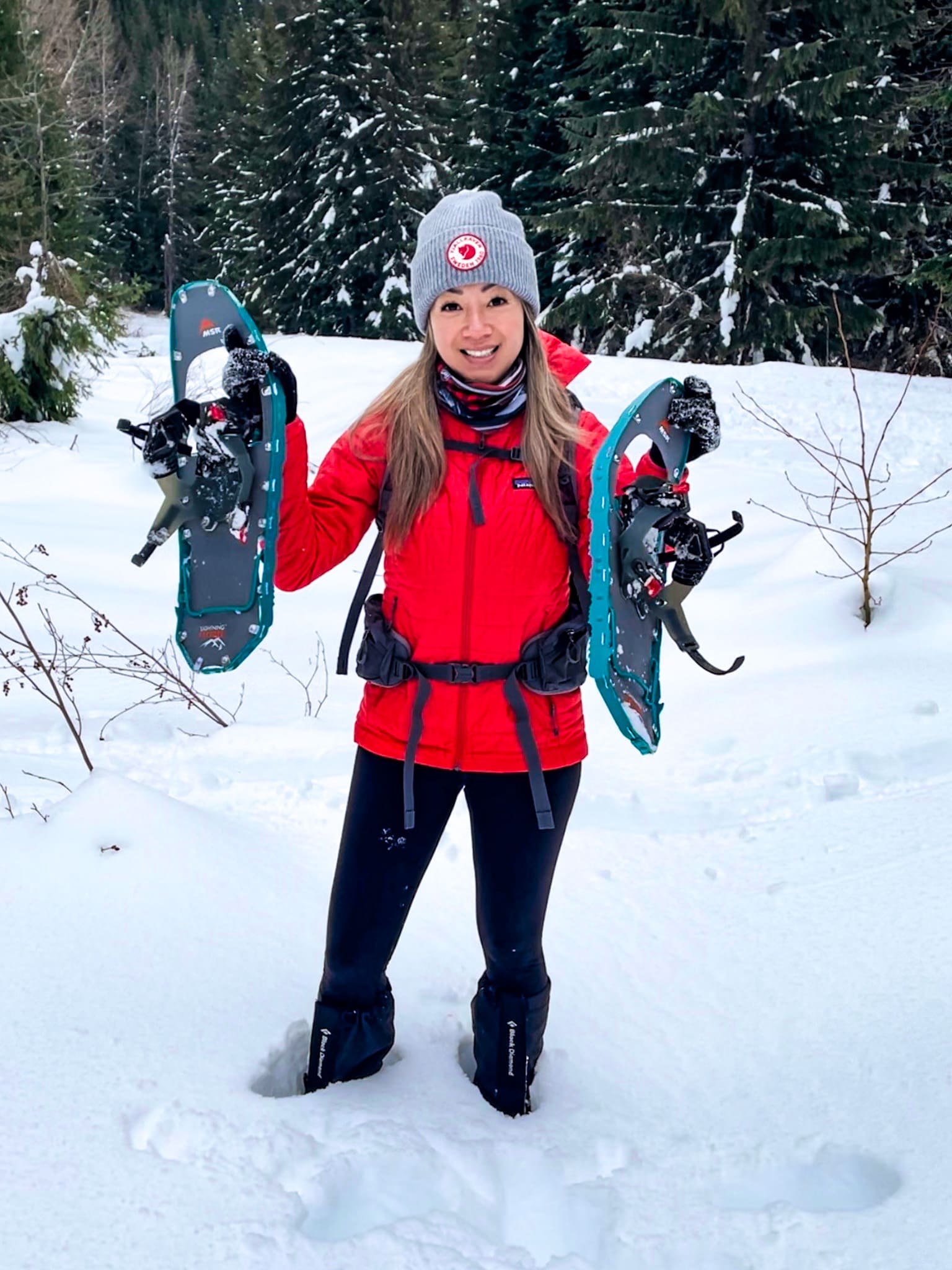 winter snowshoeing equipment