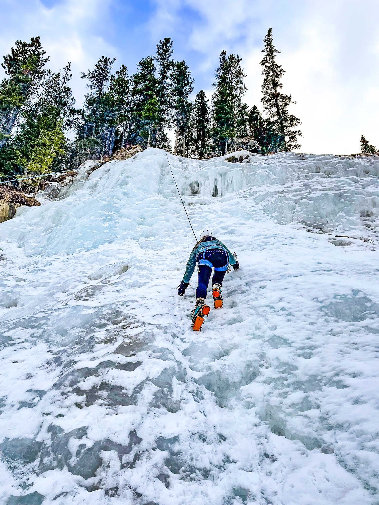 ice climbing at junkyards canmore