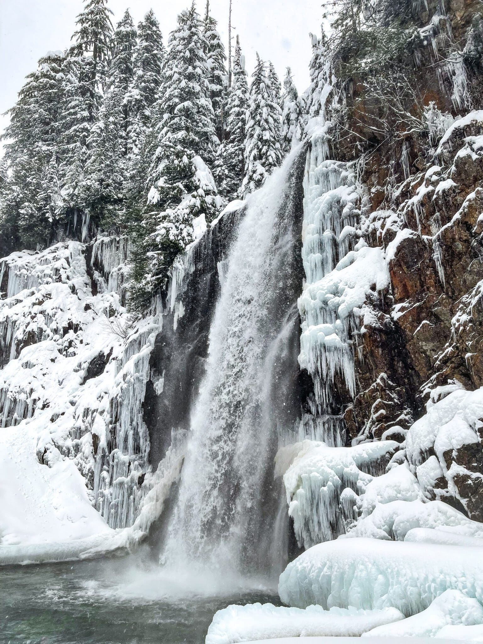 Franklin Falls frozen waterfall