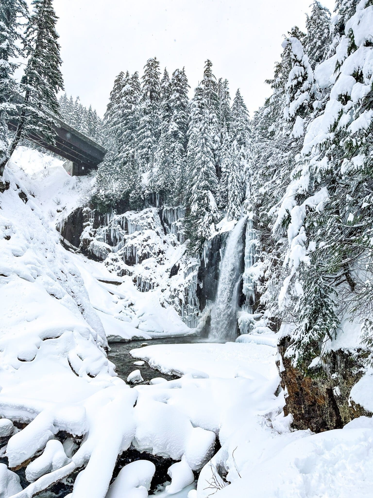 Franklin Falls snow landscape