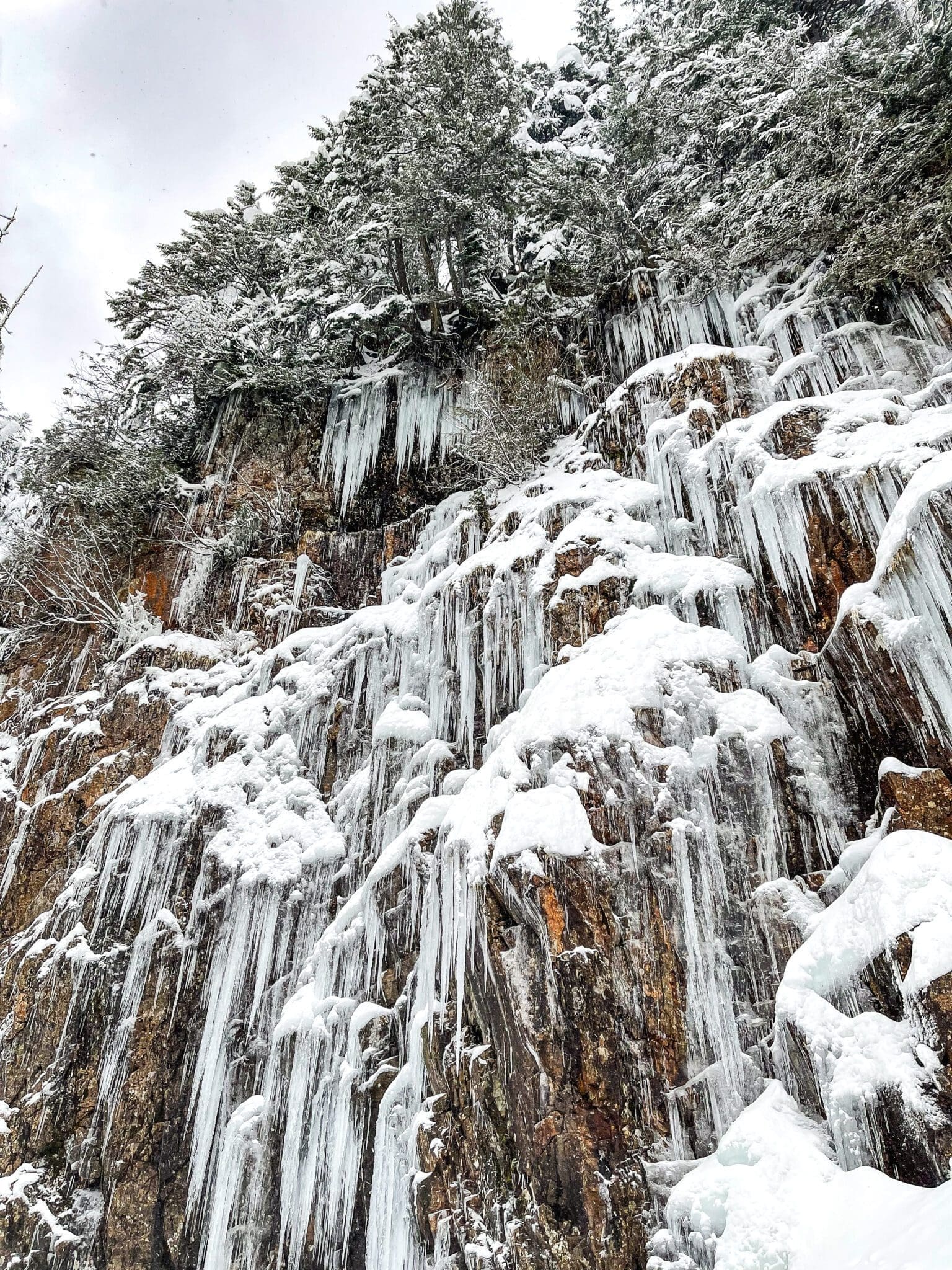 Washington trail icicles